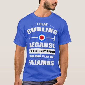 Camiseta Jogador de inverno Esportes Curling Stone Curler