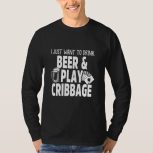Camiseta Jogador de Jogo de Conselho de Cartão Crib de Cerv
