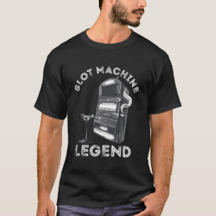 Camiseta Jogador de Jogo de Legenda de Máquina de Ranhura