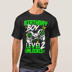Camiseta Jogador de Jogo de Vídeo Desbloqueado do Nível 2 A