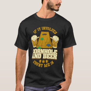 Camiseta Jogador de Jogo Engraçado Cornhole Vintage Beer Co