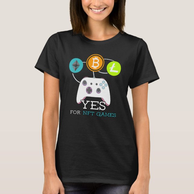 Camiseta Jogador de jogos Crypto Video Nft Games (Frente)
