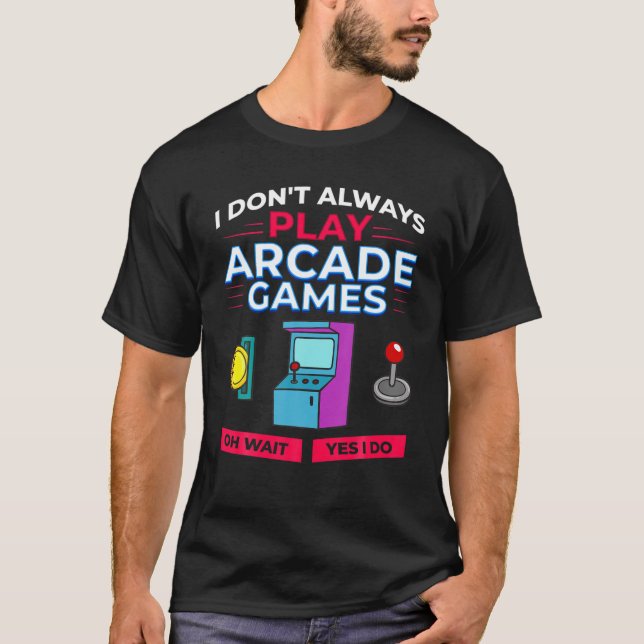 Camiseta Jogador de Jogos da Máquina de Jogos do Arcade (Frente)
