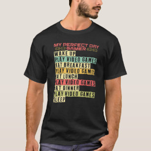 Camiseta Jogador de jogos de game do meu dia perfeito
