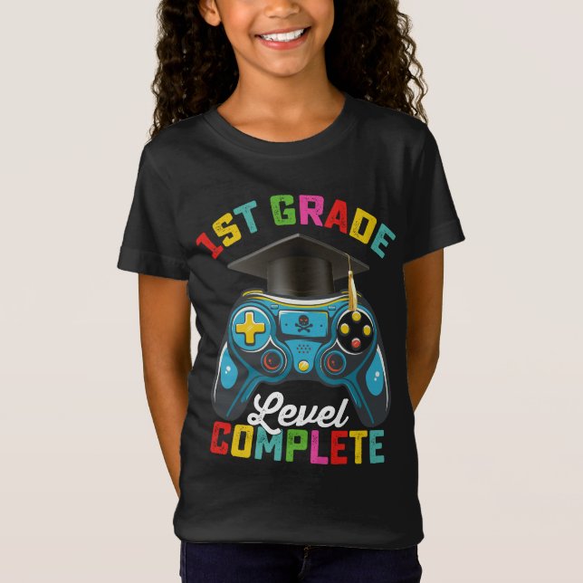Camiseta Jogador de jogos de graduação completa nível de 1r (Frente)