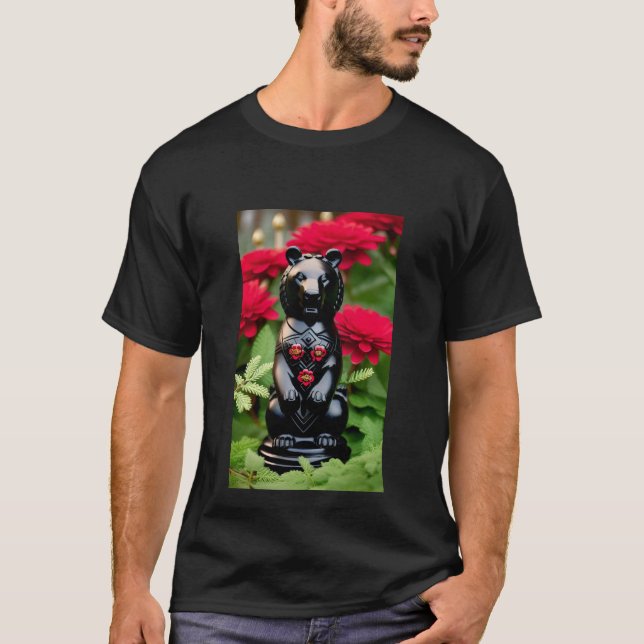 Camiseta Jogador de jogos de ursos negros (Frente)
