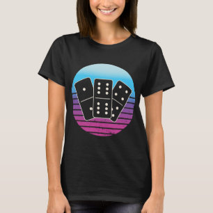 Camiseta Jogador de jogos do Azulejo Dominó Retro Vintage
