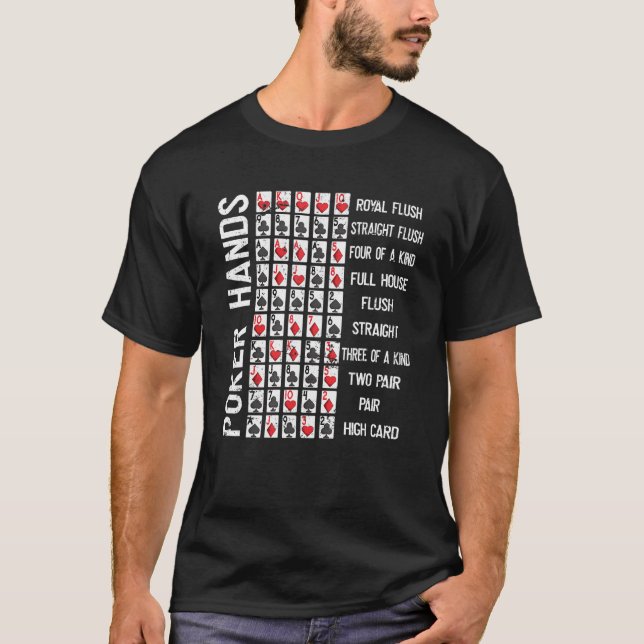 Camiseta Jogador de Jogos do Casino com Folha de Chinho em  (Frente)