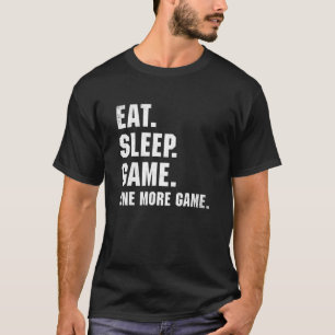 Camiseta Jogador de jogos do Geek do Nerd do Jogo Sleep