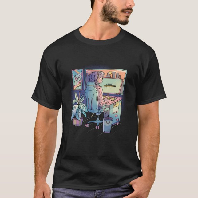 Camiseta Jogador de Jogos Lofi (Frente)