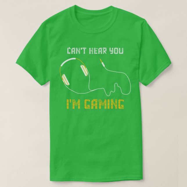 Camiseta Jogador de jogos no headset (Frente do Design)