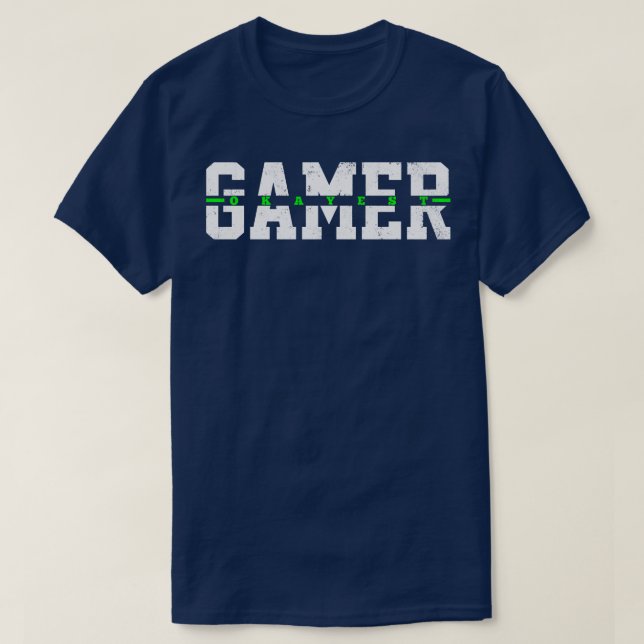 Camiseta Jogador de jogos Okayest (Frente do Design)