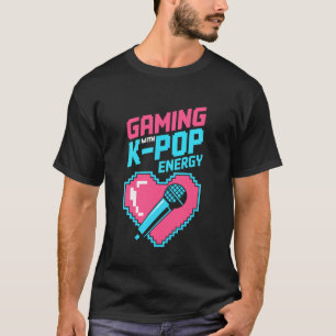 Camiseta Jogador de K-Pop Música Pop Coreana Vídeo Jogo Cor