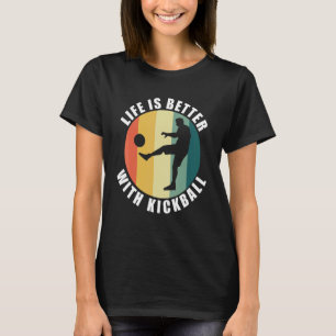 Camiseta Jogador De Kickball Cita Vida Com Kickball