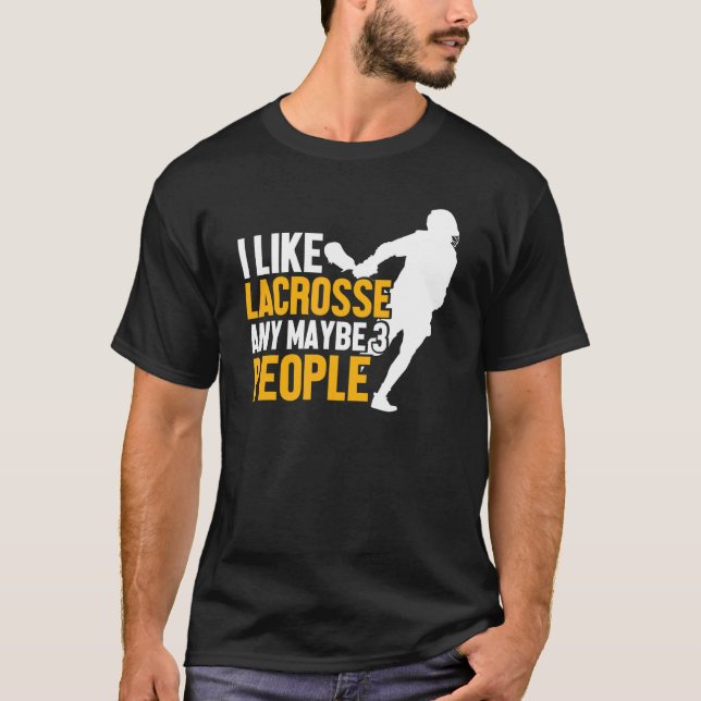 Camiseta Jogador De Lacrosse Engraçado Lax Esporte Eu Gosto (Frente)