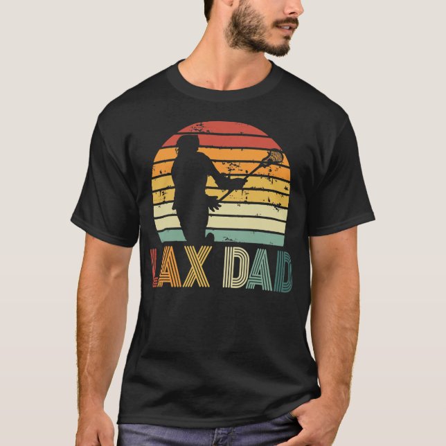 Camiseta Jogador de Lacrosse, Pai Adorável, Pai Lax Sport (Frente)