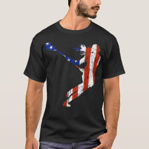 Camiseta Jogador de Lacrosse Patriótico dos EUA Equipe desp