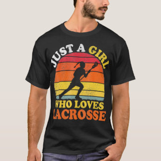 Camiseta Jogador De Lacrosse Vintage Apenas Uma Menina Que 