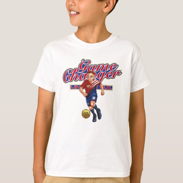 Camiseta Jogador de Logotipo Boys Soccer (Frente)