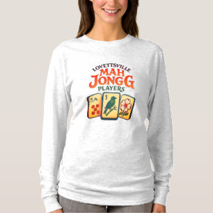 Camiseta Jogador de Mah Jongg de Lovettsville Manga Longa