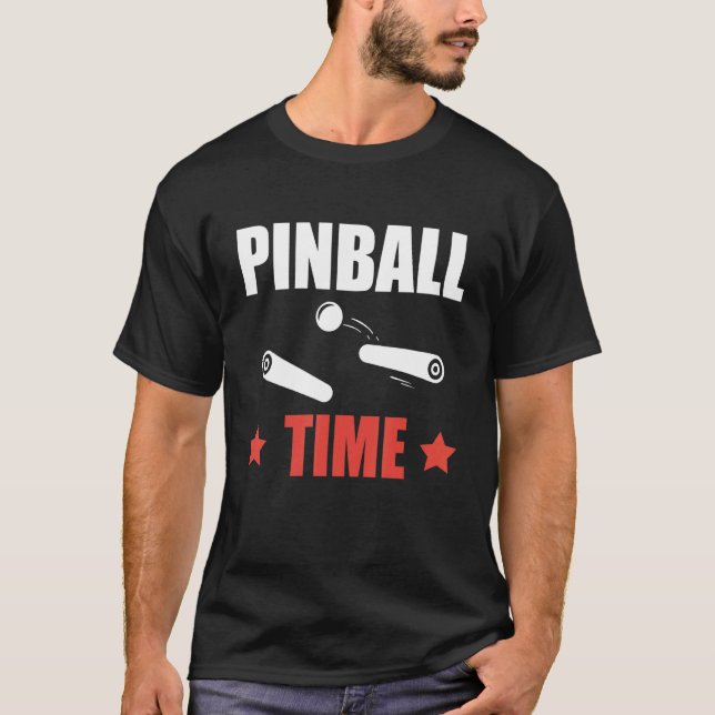 Camiseta Jogador de Máquina Pinball Time (Frente)