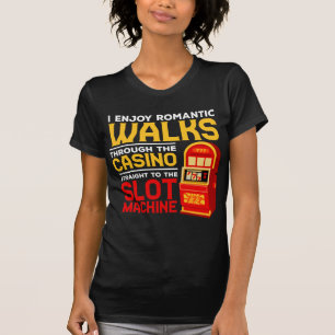 Camiseta Jogador De Máquinas De Slot Funny Casino Jogo Hum