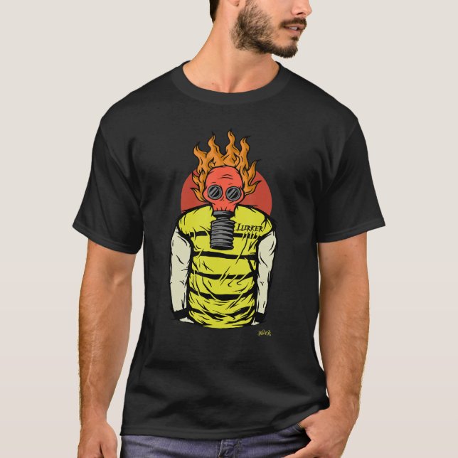 Camiseta Jogador de Máscara de Gás do Lurker Streaming de J (Frente)