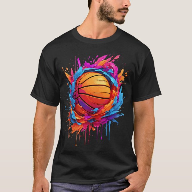 Camiseta Jogador de Mulheres, Jovens Masculinos, Bola de Ba (Frente)