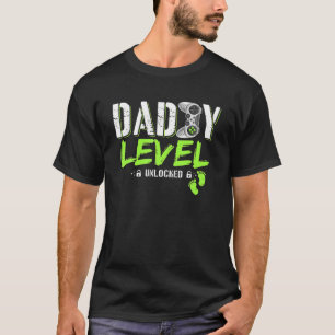 Camiseta Jogador de Nível de Pai de Jogos Desbloqueado Lev