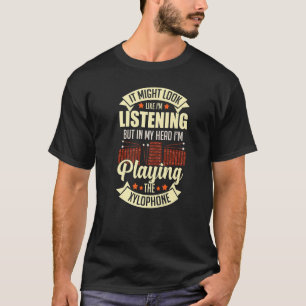 Camiseta Jogador de Notas do Instrumento de Música Xylophon