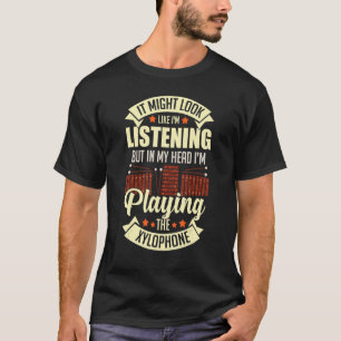 Camiseta Jogador de Notas do Instrumento de Música Xylophon