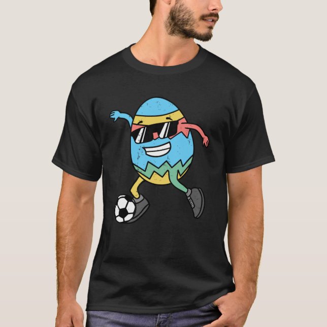 Camiseta Jogador de Ovo Coelhinho de Páscoa Ovos de Páscoa  (Frente)