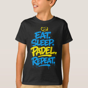 Camiseta Jogador de pádel desenho engraçado repetição