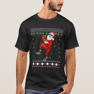 Camiseta Jogador de Papais noeis Feio Jogador de Baseball T
