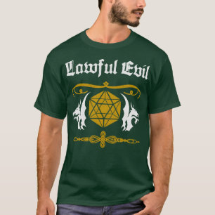 Camiseta Jogador de Papel Caneta de RPG Lawful Mau Roleplay