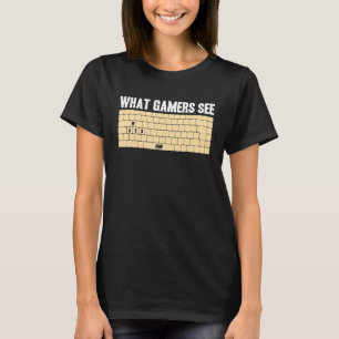 Camiseta Jogador de PC Meme WASD O que os Jogadores Veem J