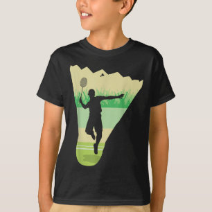 Camiseta Jogador de Peteca Retro Vintage Badminton