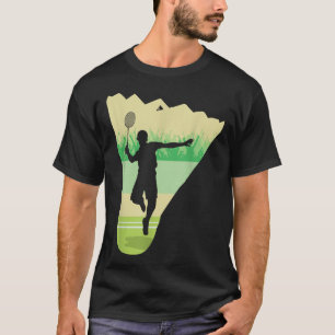 Camiseta Jogador de Peteca Retro Vintage Badminton