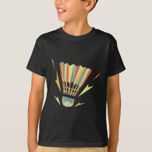 Camiseta Jogador de peteca retrô vintage de badminton
