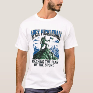 Camiseta Jogador de Pickleball Alcançando o Pico da Montanh