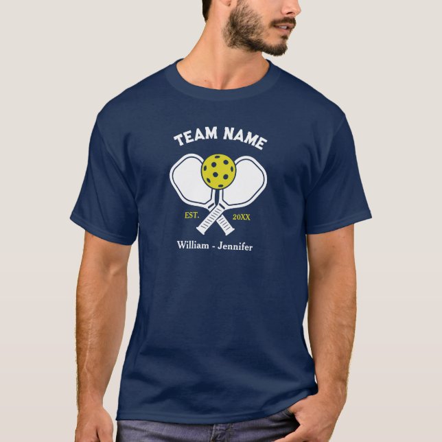 Camiseta Jogador de Pickleball em Combinação de Torneio (Frente)