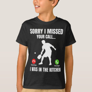Camiseta Jogador de Pickleball Estava na Cozinha Engraçado