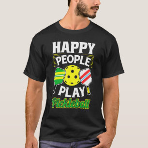 Camiseta Jogador de Pickleball Feliz do Pessoas Play