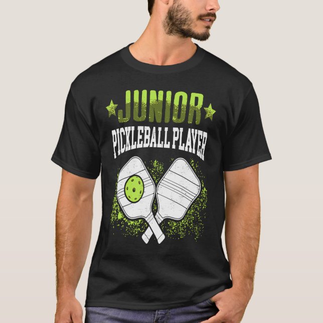 Camiseta Jogador de Pickleball Júnior Jogador de Pickleball (Frente)