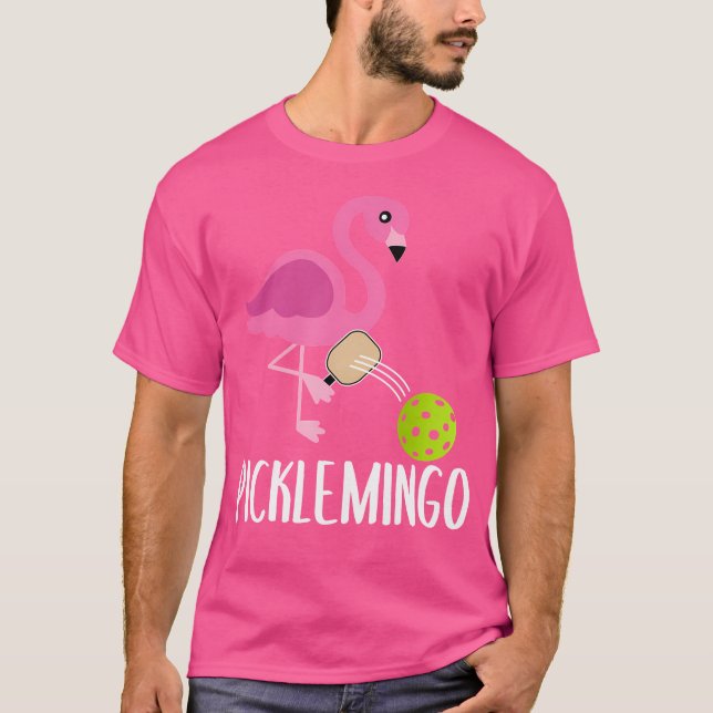 Camiseta Jogador de Pickleball Lover Picklemingo Pin (Frente)