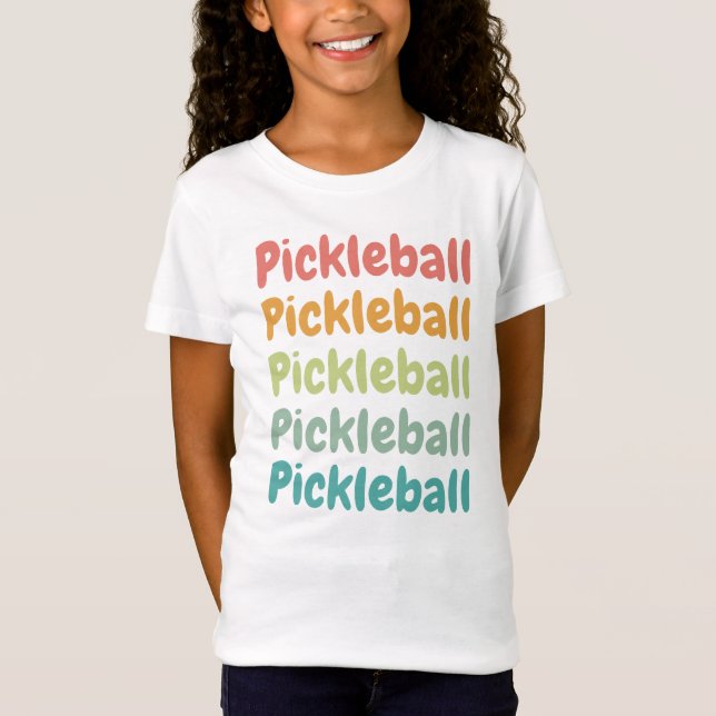 Camiseta Jogador de Pickleball Retro Pickleball  (Frente)