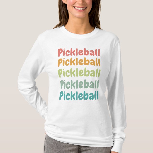 Camiseta Jogador de Pickleball Retro Pickleball  (Frente)