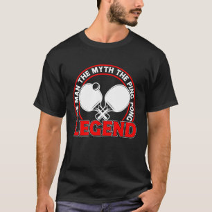 Camiseta Jogador de Ping Pong Raquete de Tênis de Mesa Trei