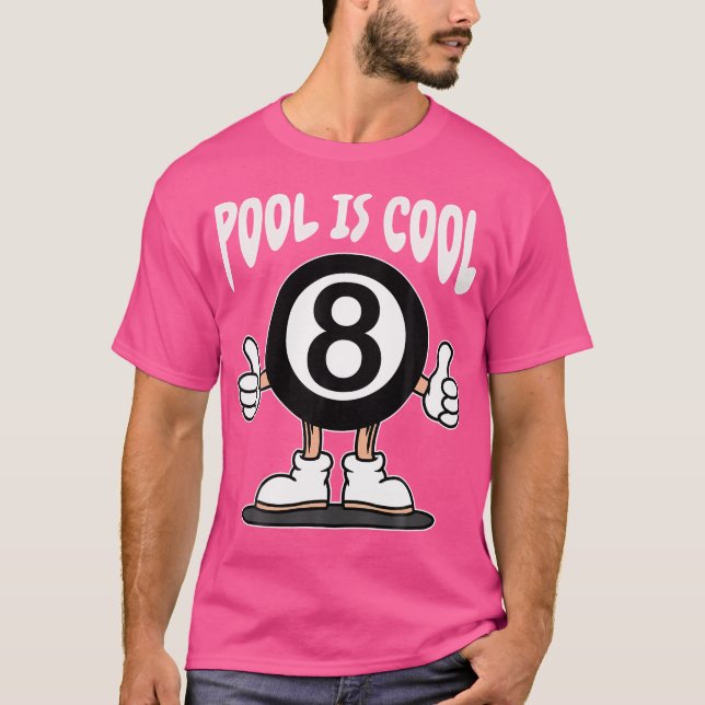 Camiseta Jogador de Piscina 8 Ball Billiard Oito Ball Billi (Frente)