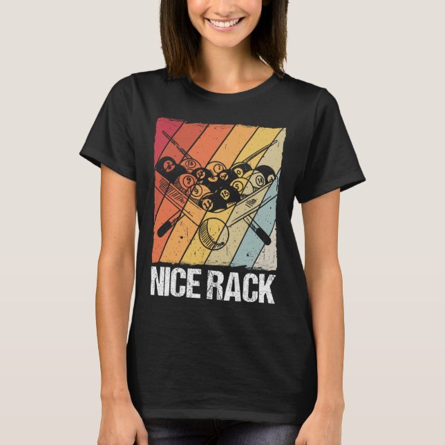 Camiseta Jogador de Piscina do Rack Billiards (Frente)